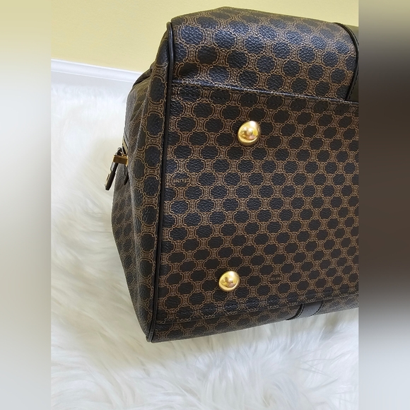 ❤🎉HOST PICK🎉❤️Rare Celine black&brown macadam triumph pvc boston travel MC98/1 - Picture 11 of 17
